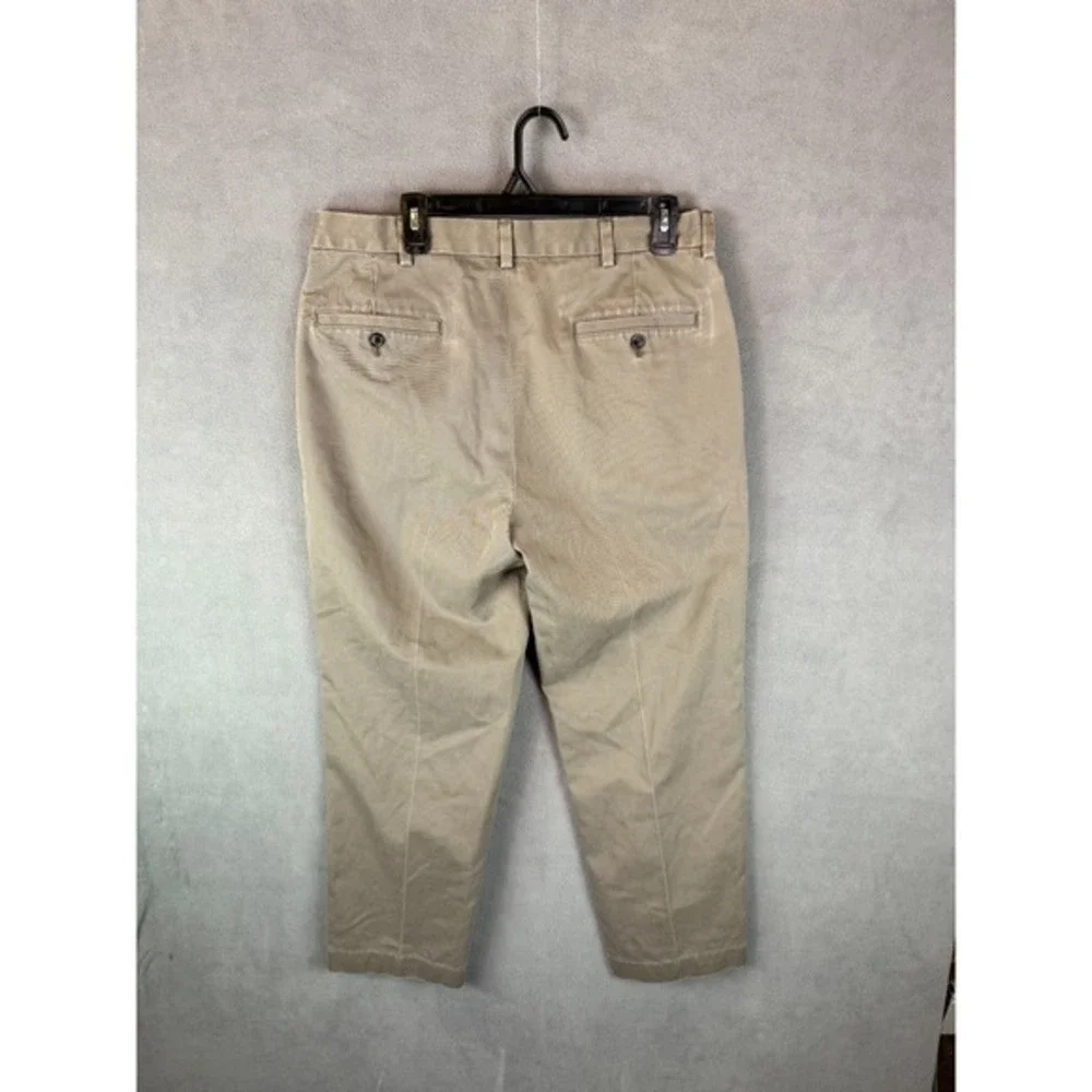 Brooks Brothers‎ Pants Mens 35x30 Green Flat Front Advantage Chino Clark Dress